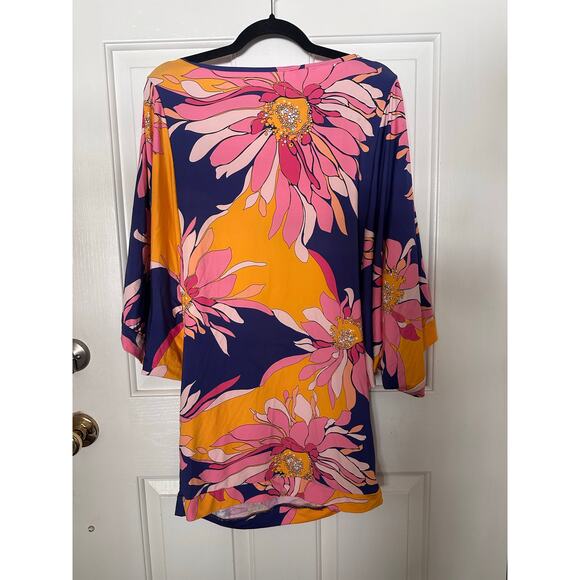 Trina Turk Coverup Dress BreezeSwim Tunic Multi Women's Size M Beach Resort - Picture 5 of 5